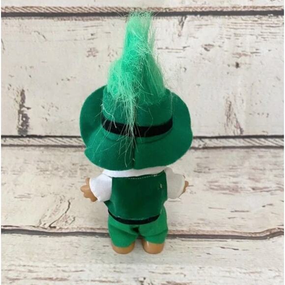 Vintage Russ St Patrick's Day Leprechaun Troll Doll 5” - Picture 3 of 5